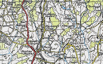 Old map of Maynard's Green in 1940