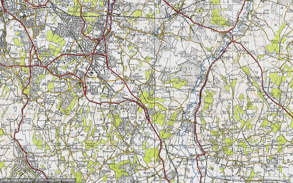 Old Map of Maypole, 1946 in 1946