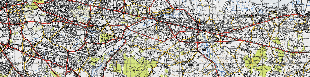 Old map of Maypole in 1946