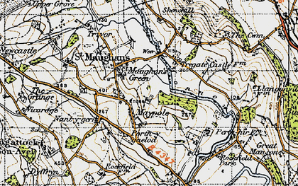 Old map of Maypole in 1947
