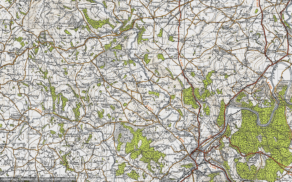 Historic Ordnance Survey Map of Maypole, 1947