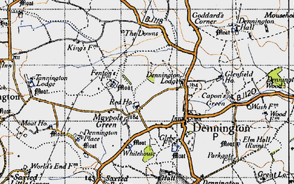 Old map of Maypole Green in 1946