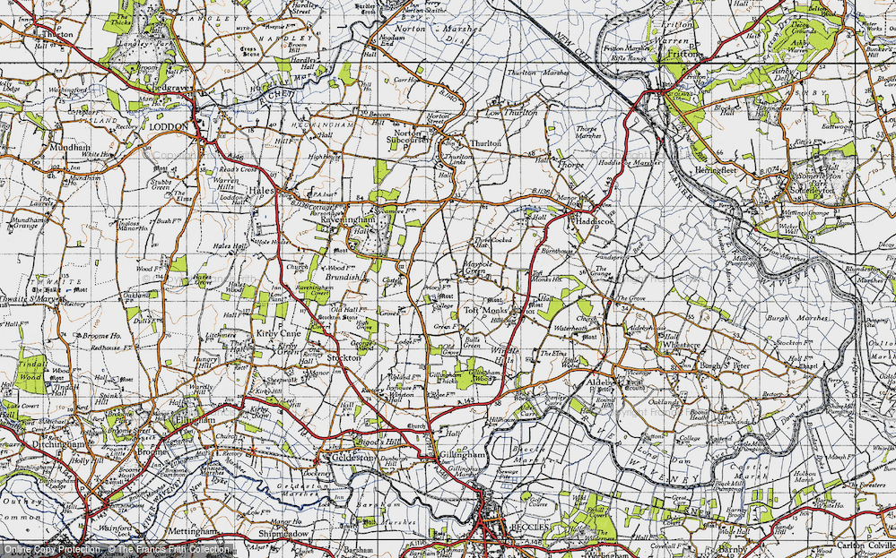 Old Map of Maypole Green, 1946 in 1946