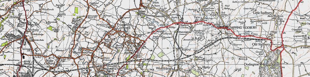 Old map of Mayshill in 1946