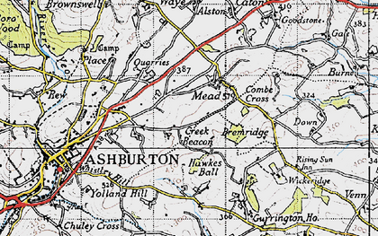 Old map of Mead in 1946