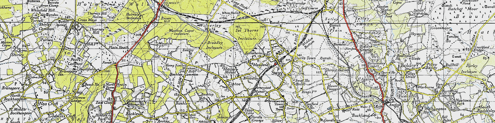 Old map of Mead End in 1940