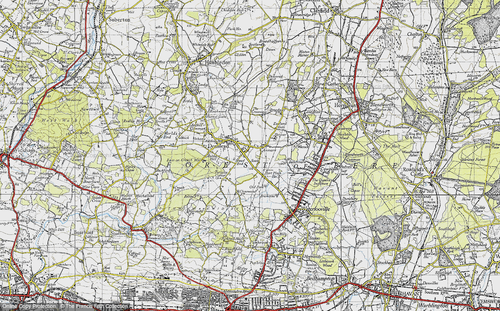 Old Map of Mead End, 1945 in 1945