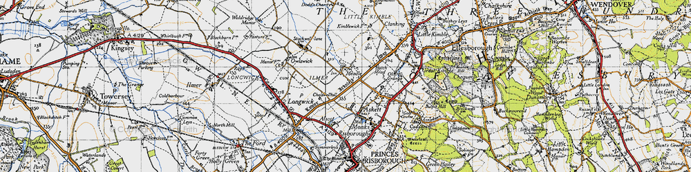 Old map of Meadle in 1947