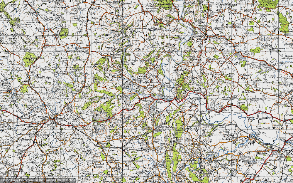 Old Map of Meadow Green, 1947 in 1947