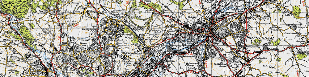 Old map of Meadow Hall in 1947