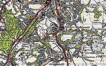 Old map of Meadow Head in 1947