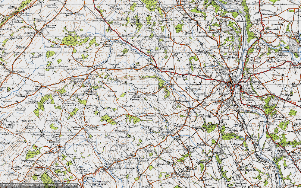 Old Map of Meadowley, 1947 in 1947