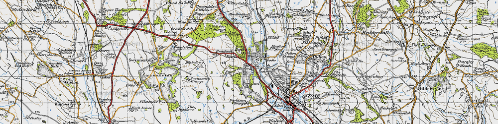 Old map of Meaford in 1946