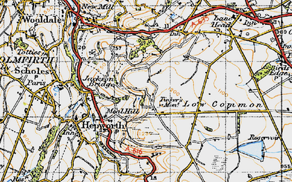 Old map of Meal Hill in 1947