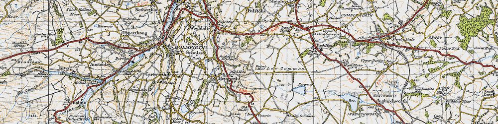 Old map of Meal Hill in 1947
