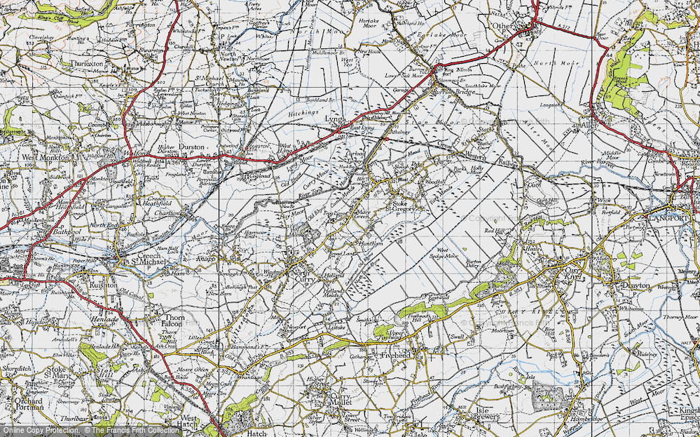 Old Map of Meare Green, 1945 in 1945