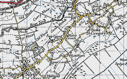 Old map of Windmill Hill in 1945