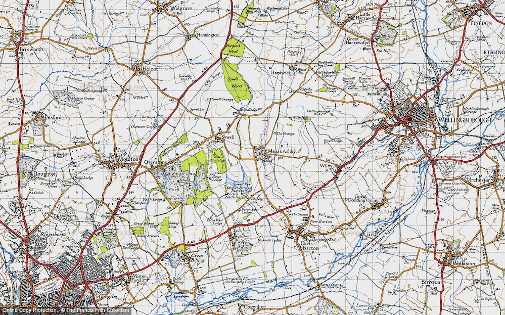 Old Map of Mears Ashby, 1946 in 1946