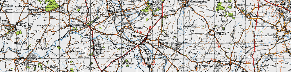 Old map of Measham in 1946