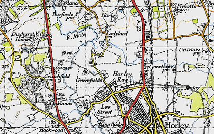 Old map of Meath Green in 1940