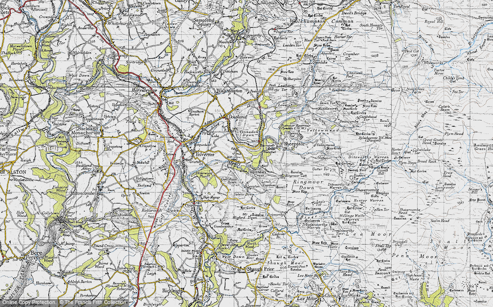 Old Map of Meavy, 1946 in 1946