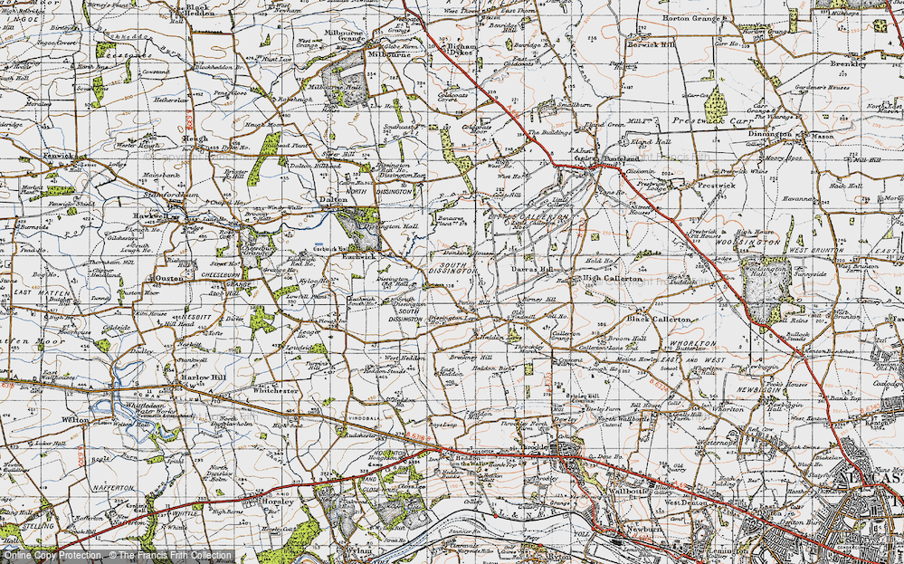Old Map of Medburn, 1947 in 1947