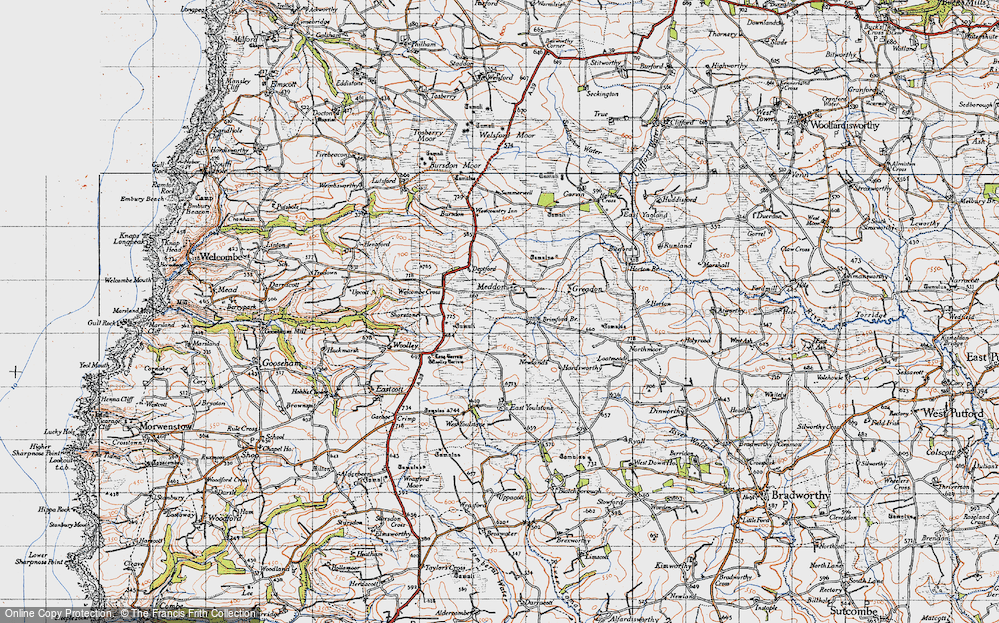 Old Map of Meddon, 1946 in 1946