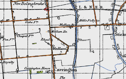 Old map of Medlam in 1946