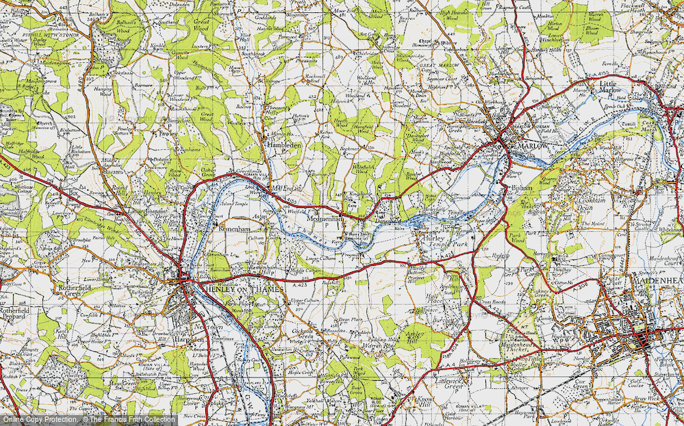 Old Map of Medmenham, 1947 in 1947