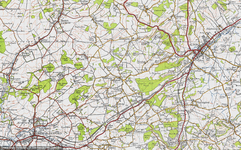 Old Map of Medstead, 1945 in 1945