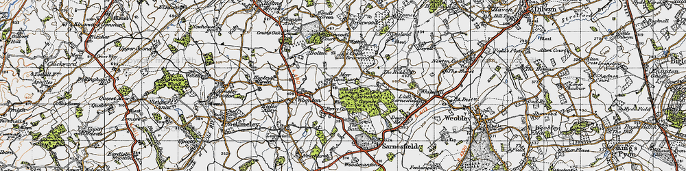 Old map of Whitehill in 1947