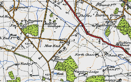 Old map of Meer End in 1947