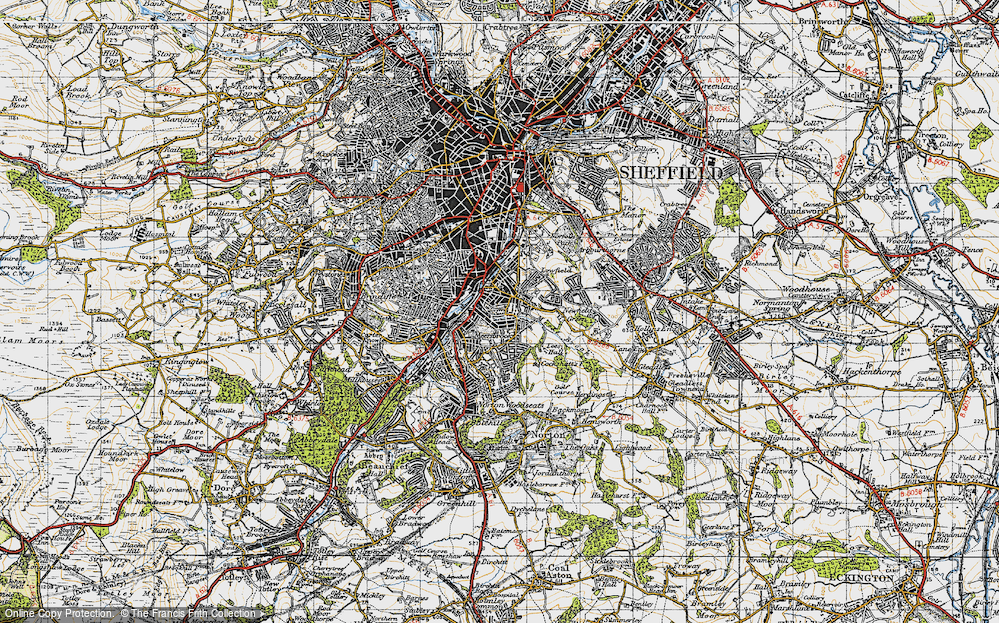 Old Map of Meersbrook, 1947 in 1947