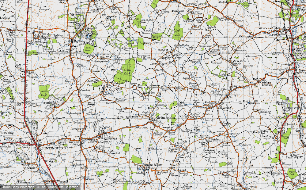 Old Map of Meesden, 1946 in 1946