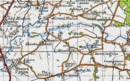 Old map of Shray Hill in 1947