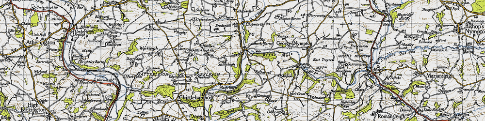 Old map of Meethe in 1946