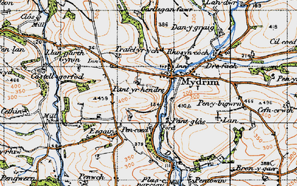 Old map of Meidrim in 1946