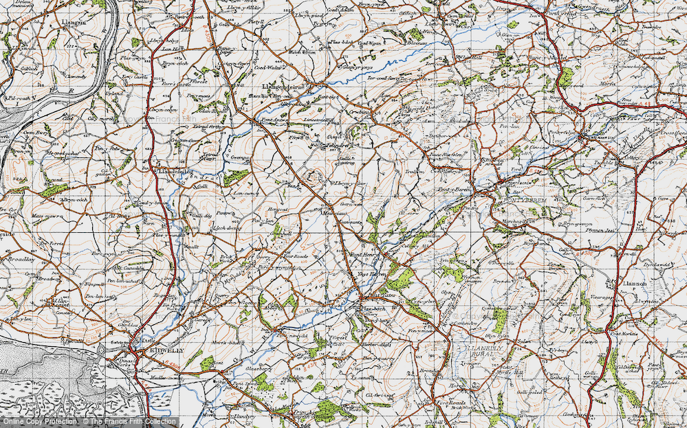 Old Map of Meinciau, 1946 in 1946
