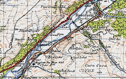 Old map of Melincourt in 1947