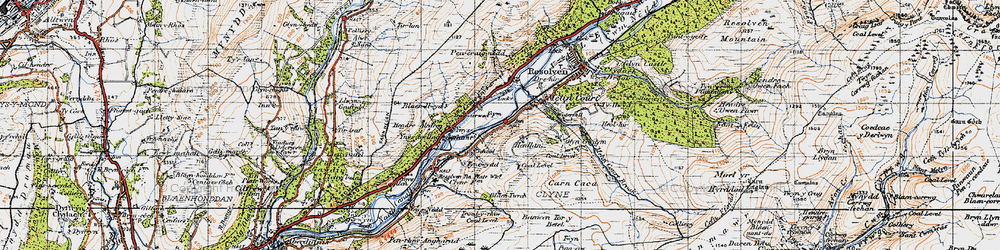 Old map of Melincourt in 1947