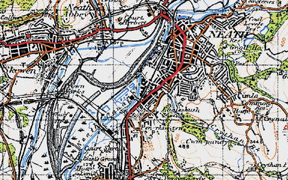 Old map of Melincryddan in 1947