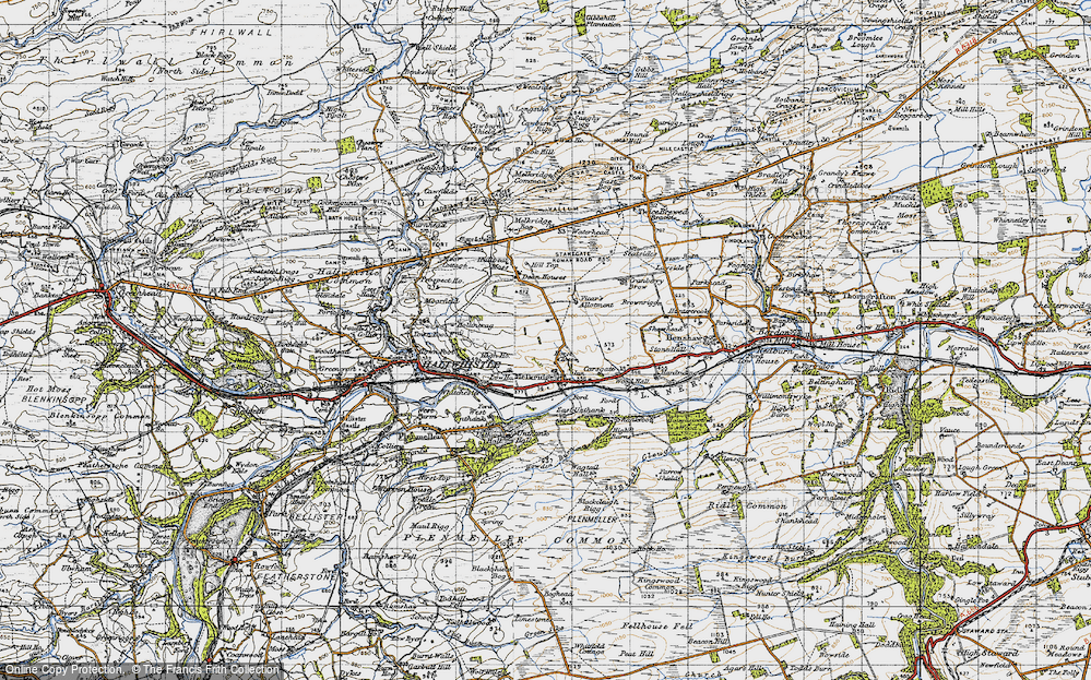Old Map of Historic Map covering Bayldon in 1947