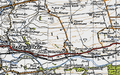 Old map of Bayldon in 1947