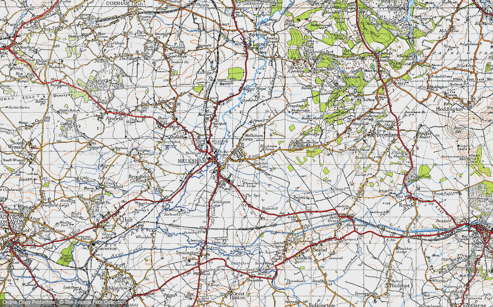 Old Map of Melksham Forest, 1940 in 1940