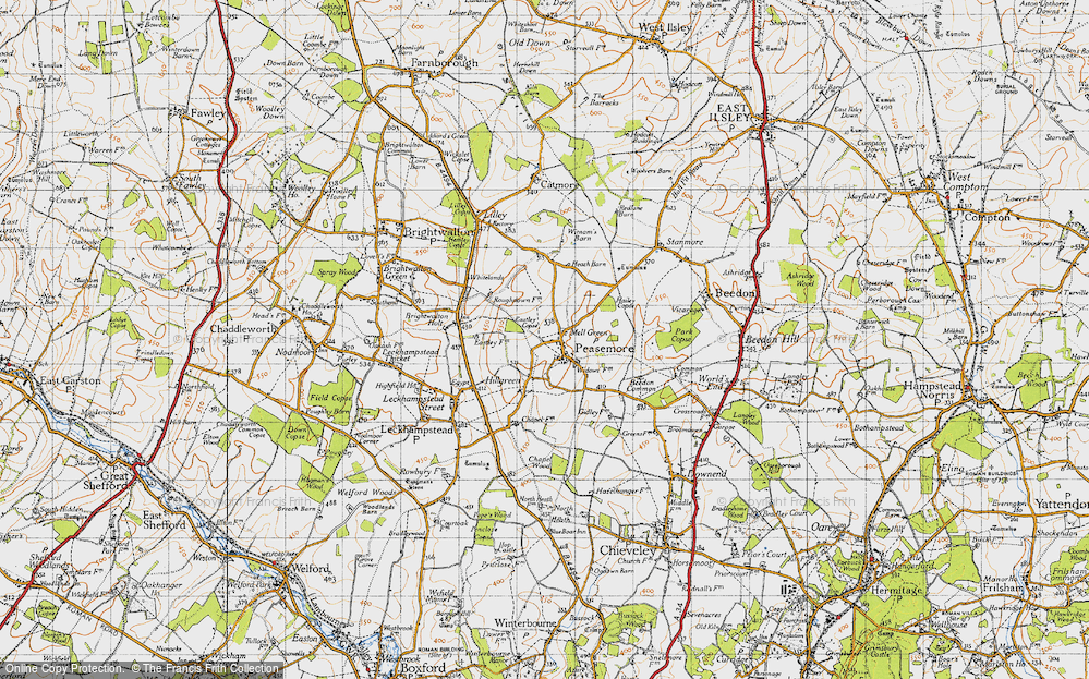 Old Map of Mell Green, 1947 in 1947