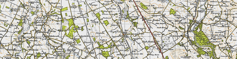 Old map of Broadfield Ho in 1947