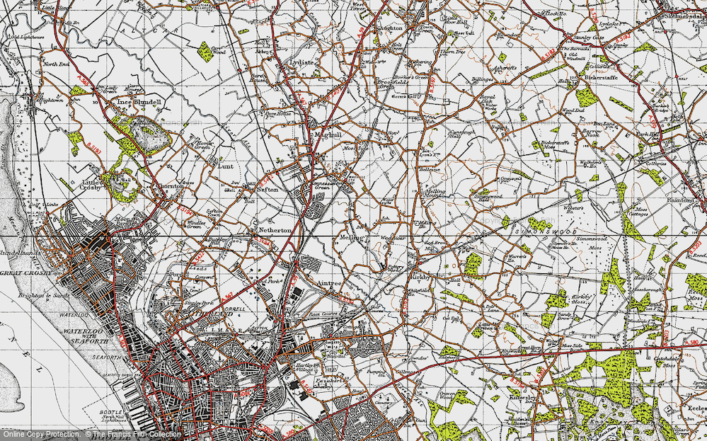 Old Map of Melling, 1947 in 1947