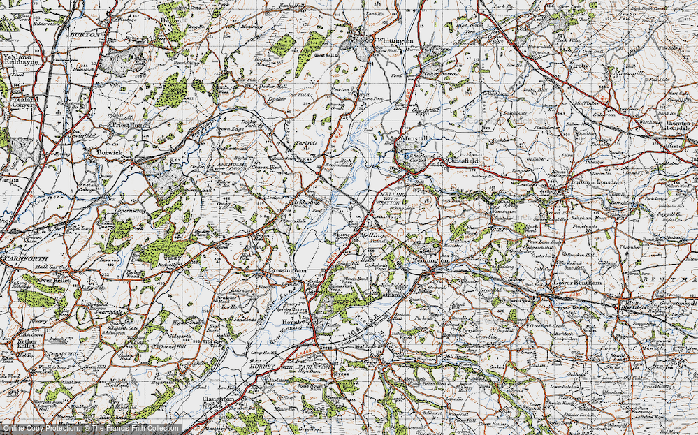 Old Map of Melling, 1947 in 1947