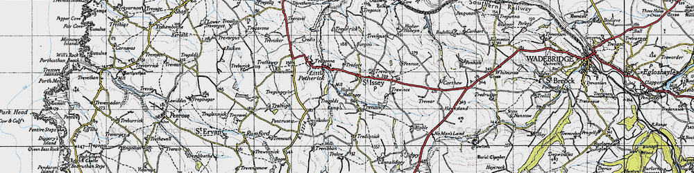 Old map of Mellingey in 1946