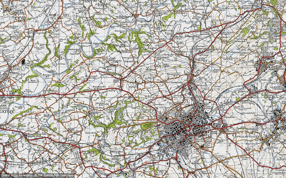 Old Map of Mellor, 1947 in 1947